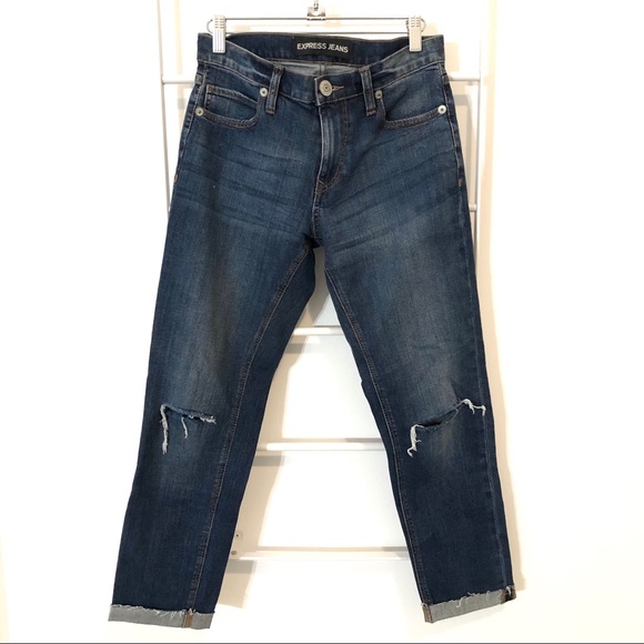 EXPRESS Girlfriend Jeans | sz 0 - Picture 1 of 6